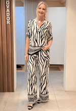  Calça pantalona zebra 290120 Facinelli | preto
