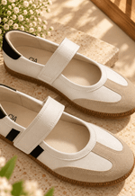 Sapatilha recortes bicolor Sua cia | off white e preto 
