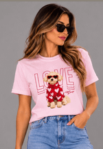 T-shirt poodle love San diego | rosa 