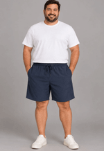 Bermuda masculina plus size 148040 Delkor | marinho