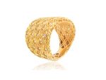 Anel Losangos Diamante Ouro Amarelo