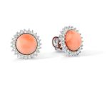 Brinco Coral Podange Ouro Branco