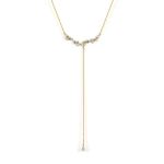 Colar Gravatinha Diamantes Ouro Amarelo