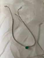 Colar Riviera Esmeralda e Diamantes Ouro Branco 
