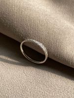 Aliança Diamantes em Ouro Branco