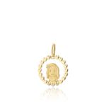 Pingente Menina 20MM Ouro Amarelo.