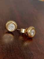 Brinco Solitário Diamantes 0,80cts Ouro Amarelo.