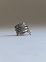 Piercing 5 Fileiras de Diamantes Ouro Branco