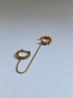 Brinco Argola Corrente Piercing Bolinhas