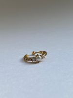 Piercing Pérola e Diamantes Ouro Amarelo 
