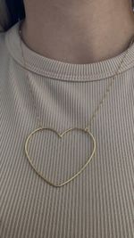 Colar Coração 52MM Ouro Amarelo