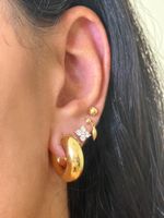 Argola Roliça 20MM Ouro Amarelo