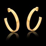 Argola Fosca Ouro Amarelo