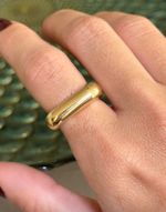 Anel Quadrado Ouro Amarelo