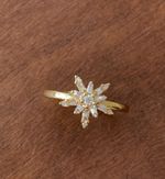 Anel Star Diamante Ouro Amarelo