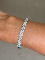 Bracelete Gotas Diamante Ouro Branco 