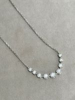 Colar Meia Riviera de Diamante Ouro Branco.