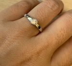 Anel Solitário Diamante Ouro Branco.