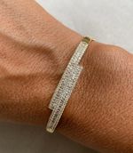 Bracelete Duplo Diamante  Ouro Amarelo