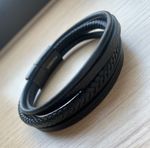 Bracelete Masculino Couro Preto 5 Voltas