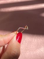 Anel Triângulo Diamante Ouro Rosê