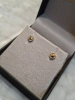 Brinco Infantil Coração  Diamante Ouro Amarelo