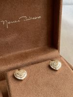 Brinco Coração Diamante Ouro Amarelo