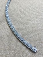 Pulseira Riviera Quadrada Diamante Ouro Branco