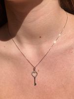 Colar Chave Diamante Ouro Branco