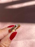 Anel Solitário  Pavê Diamante Bolinhas Ouro Amarelo