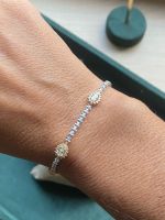 Pulseira Riviera Gotas Diamante Ouro Branco