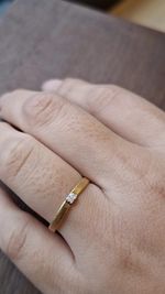 Anel Corda Diamante Ouro Amarelo