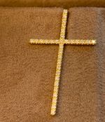 Pingente Cruz Diamante Ouro Amarelo