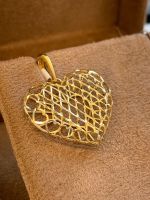Pingente Coração Vazado Ouro Amarelo