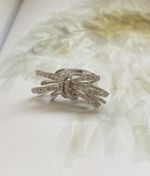 Anel Laço Diamante Ouro Branco