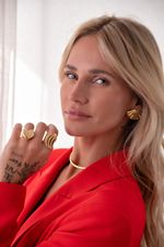 Anel Coração 22MM Ouro Amarelo 18k.