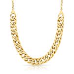 Colar Elos Chapado Ouro Amarelo.