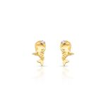 Brinco Infantil Sereia Diamante Ouro Amarelo