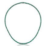 Colar Riviera Esmeraldas 12,02CTS em Ouro Branco