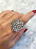 Anel Bouquet Diamantes Ouro Branco