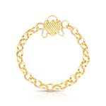 Pulseira Elos com Coração Ouro Amarelo