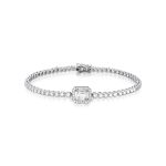 Pulseira Riviera Centro Baguete Diamante Ouro Branco