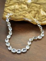 Colar Topázio Branco Ouro Amarelo