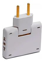 Adaptador de Tomada Universal Dobrável com Plug Plano – 10A