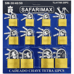 CADEADO SAFARIMAX 30-40-50 -CHAVE ESTRELA-TETRA