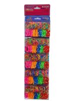 ELÁSTICO  PARA CABELO CARTELA COM 5 PACKS