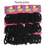 ELÁSTICO PRA CABELO PCT C/12 PRETO