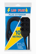 EXTENSÃO C/3 SAÍDAS 10A LIG PLUS