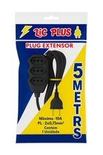 EXTENSÃO C/3 SAÍDAS 10A LIG PLUS