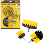 KIT DE ESCOVAS ROTATIVAS PARA LIMPEZA C/3 PÇS 